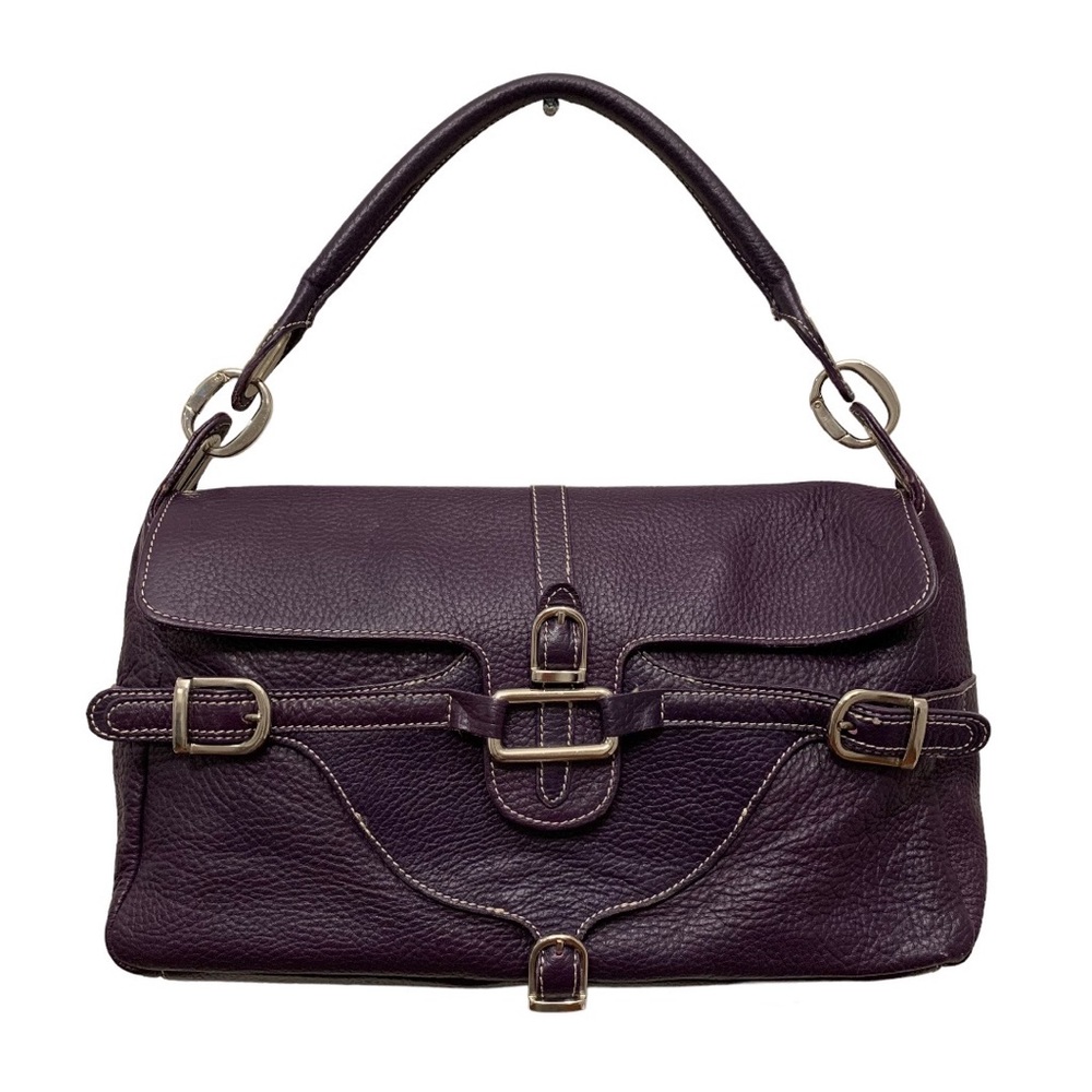 Elegant Purple Leather Handbag